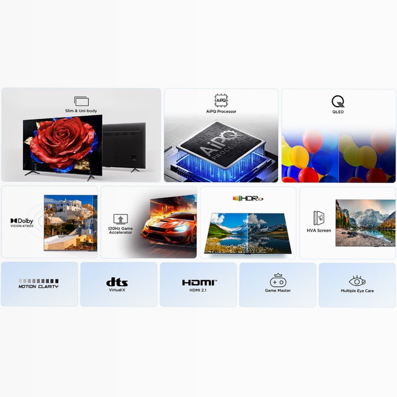 TV TCL P7K – TV QLED con Dolby Vision e AI | TCL Italia