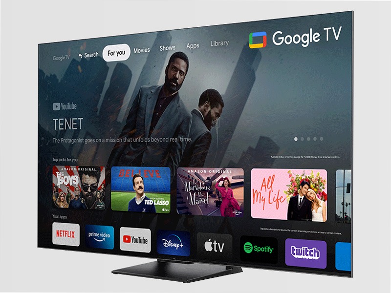4K QLED TV 55/65/75 inch - Google TV - T8A - TCL Italy