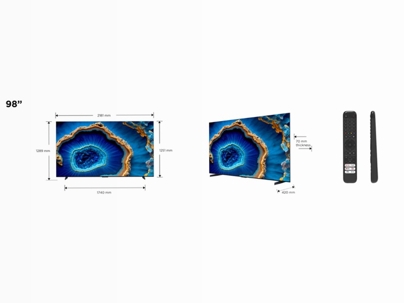QD-Mini LED 4K TV 98 inch - QM8B - TCL Italy 98" Mini-LED