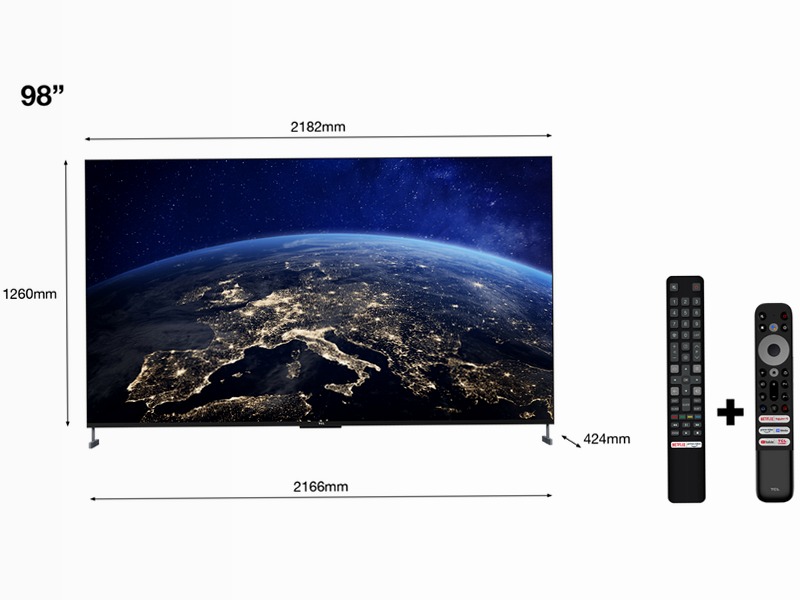 TCL Serie C73 98" - TV QLED 4K HDR - Onkyo - GoogleTV - TCL Italy