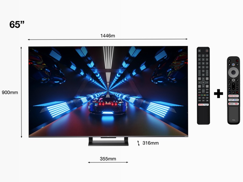 TCL Serie C73 65" - TV QLED 4K HDR - 144Hz - GoogleTV - TCL Italy