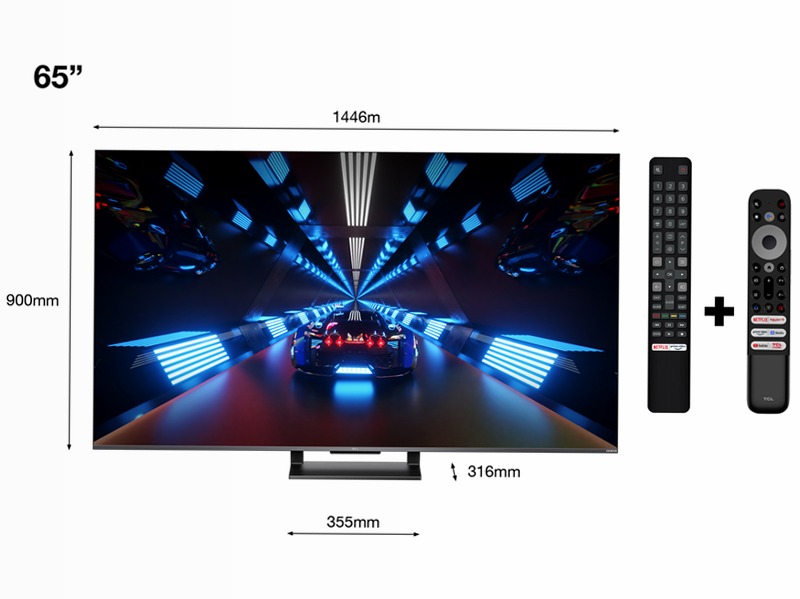 TCL Serie C73 65" - TV QLED 4K HDR - 144Hz - GoogleTV