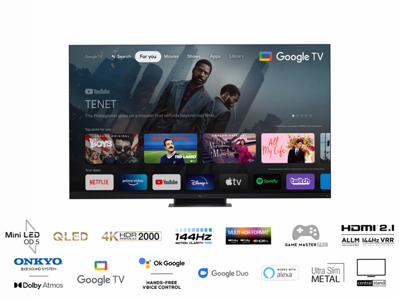 TCL Serie C93 - TV Mini LED 4K HDR 2500 - Google TV - TCL Italy