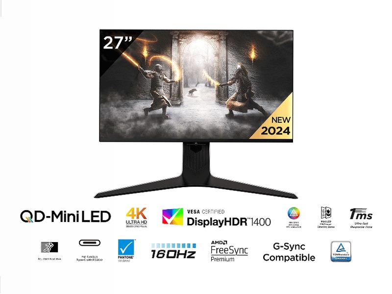 TCL Monitor 27R83U with HDR 1600 4K QLED Monitor | TCL Italy