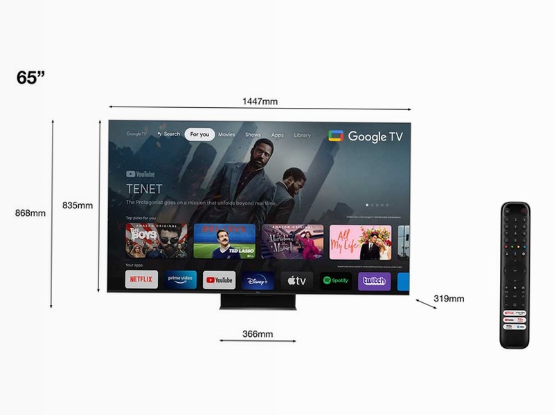4K Mini-LED TV 55/65/75/85 inch - QLED TV - C845 - TCL Italy