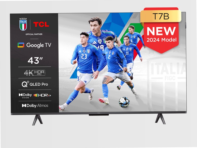 TCL 43T7B QLED TV | TCL Italy 43" 4K