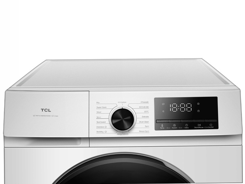 Lavatrice TCL FF0824WA0 – Motore Inverter & Funzione Vapore | TCL Italia Bianco