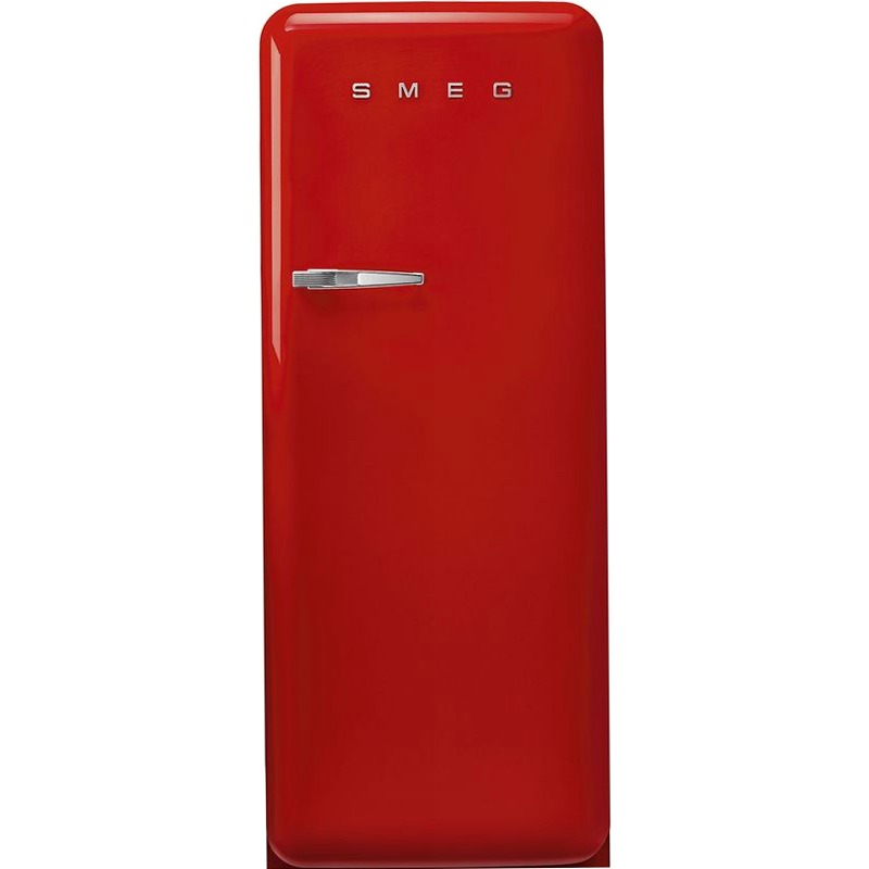Frigorifero Rosso Monoporta 50's Style Cromo C Libera