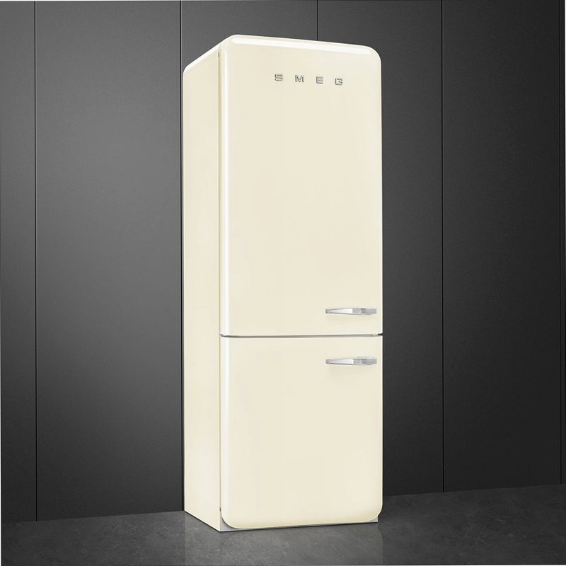 Frigorifero Panna Combinato 50's Style Avorio D Libera