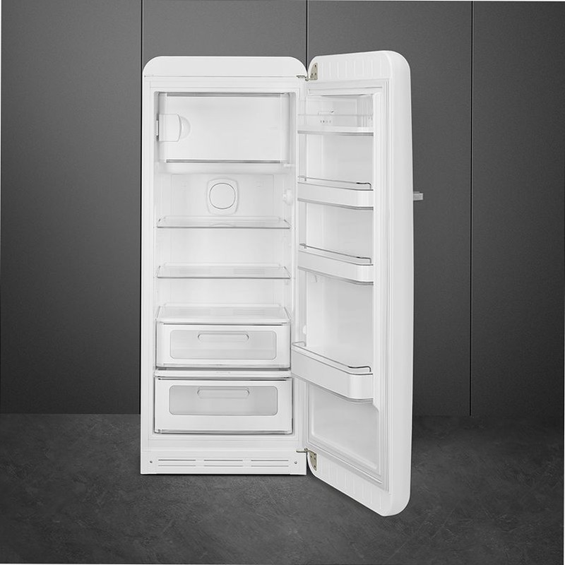 Frigorifero Bianco Monoporta 50's Style Cromo C Libera