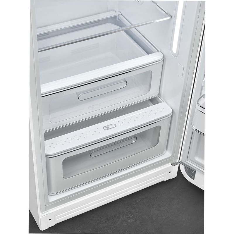 Frigorifero Bianco Monoporta 50's Style Cromo C Libera