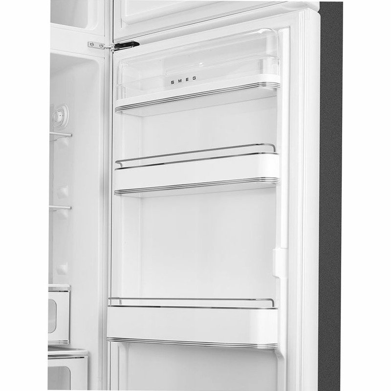 Frigorifero Bianco Doppia-Porta, Stile 50's Cromo C Libera