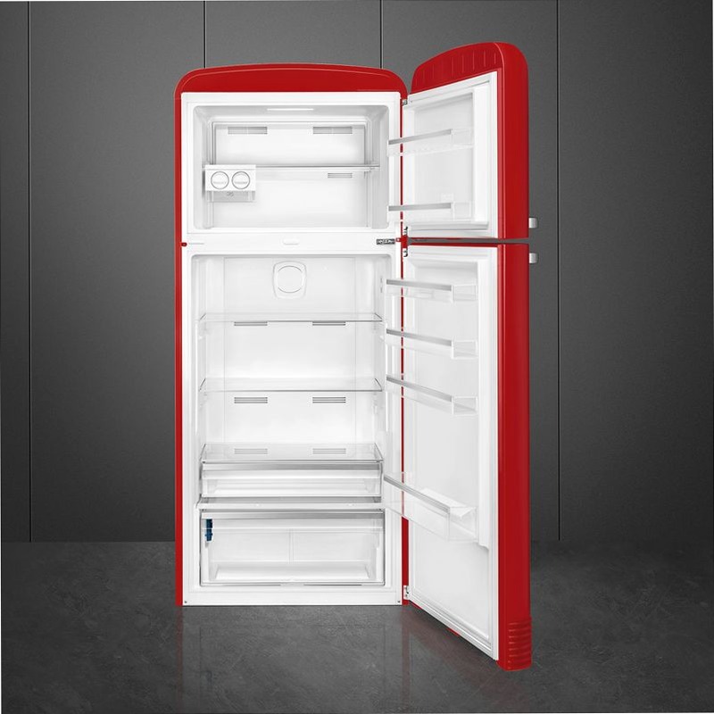 Frigorifero Rosso Doppia-Porta, Stile 50's E Libera