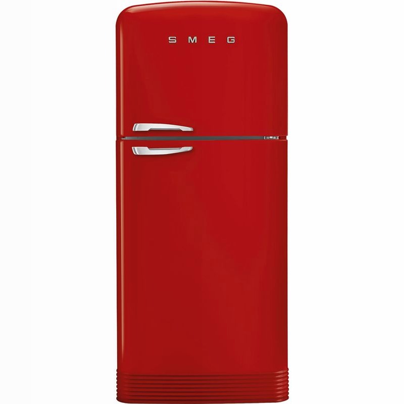 Frigorifero Rosso Doppia-Porta, Stile 50's E Libera