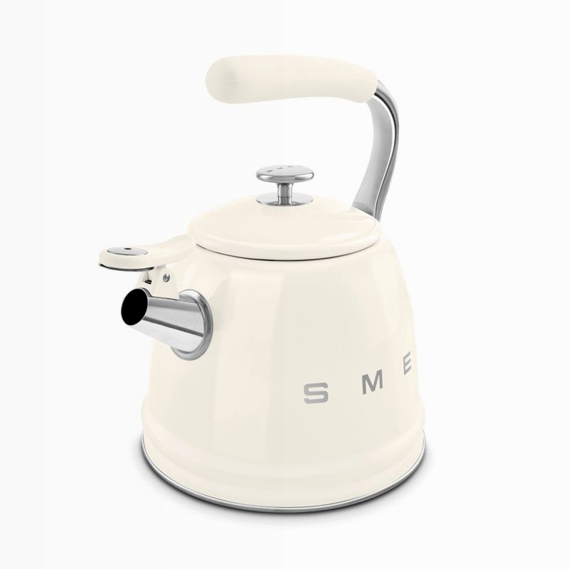 Bollitore a fischio Panna Colore Panna Estetica 50's Style Avorio