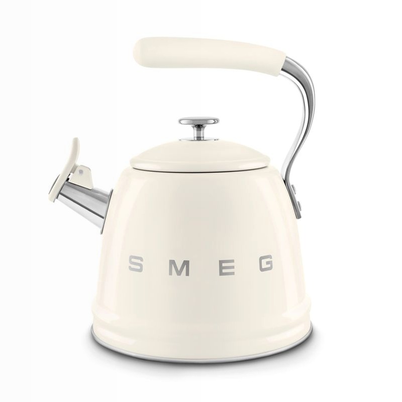 Bollitore a fischio Panna Colore Panna Estetica 50's Style Avorio