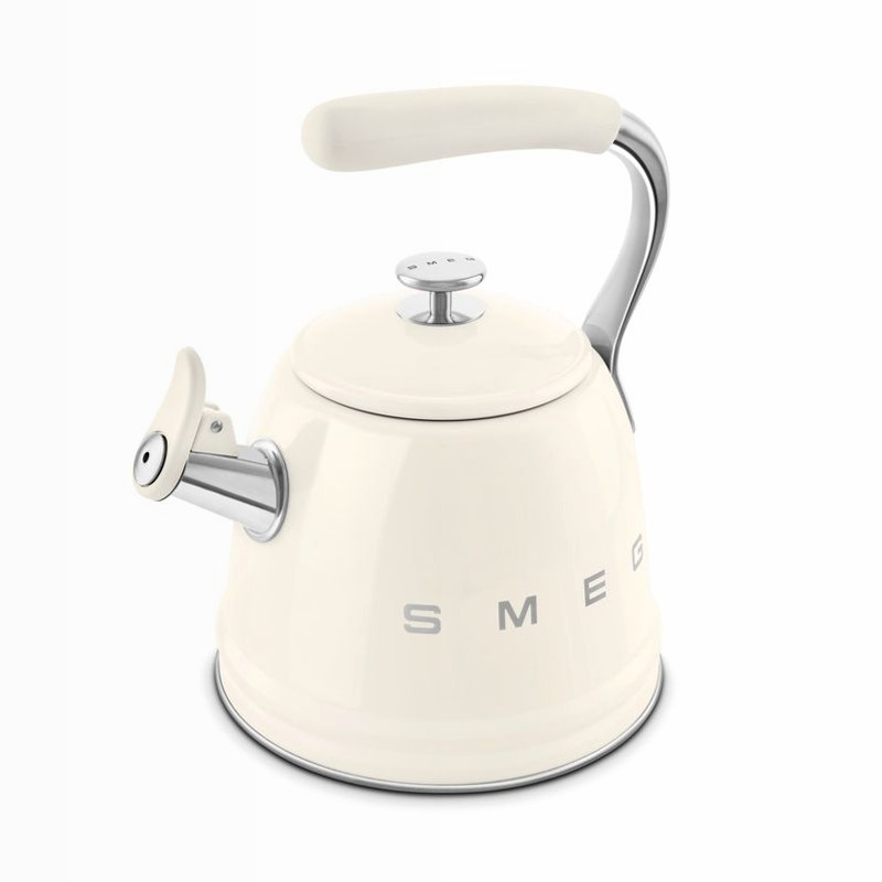 Bollitore a fischio Panna Colore Panna Estetica 50's Style Avorio