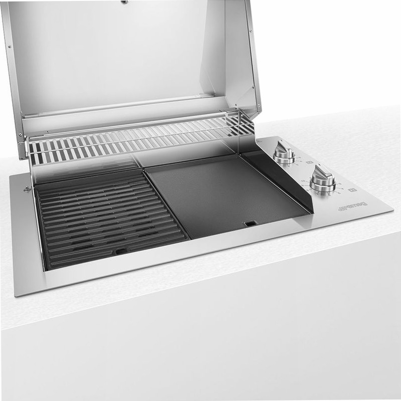 Barbecue elettrico Smeg 90 cm 2 zone Acciaio