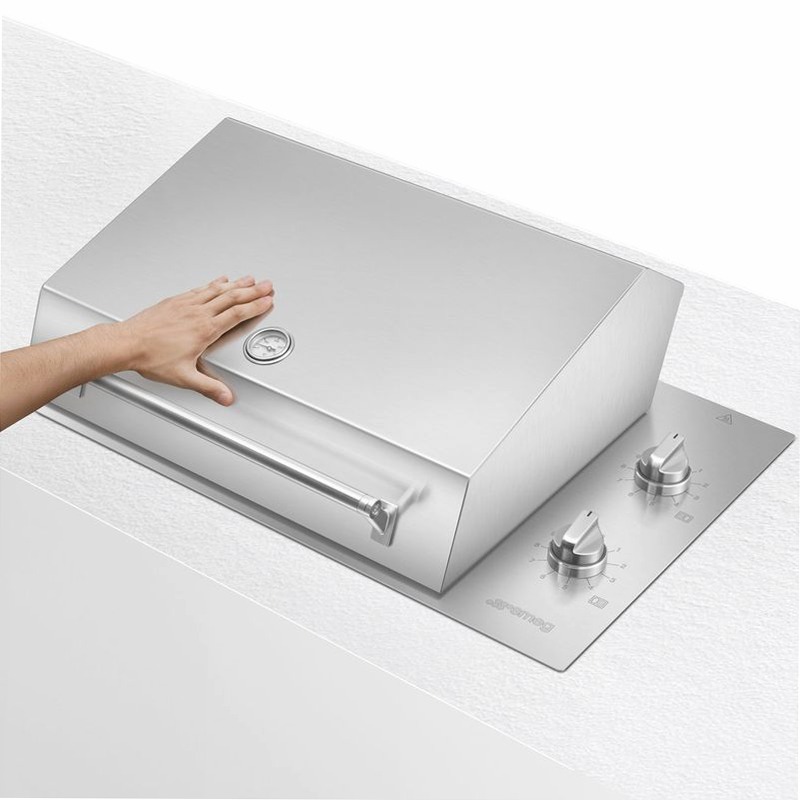 Barbecue elettrico Smeg 90 cm 2 zone Acciaio