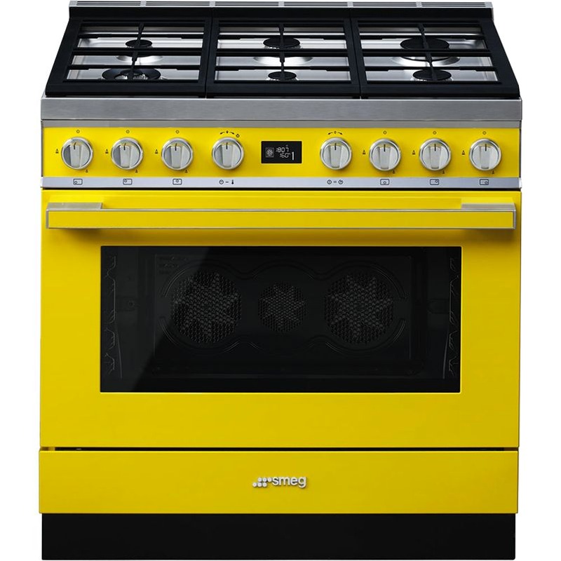 Cucina Smeg Giallo - Piano Cottura Gas 90x60 cm
