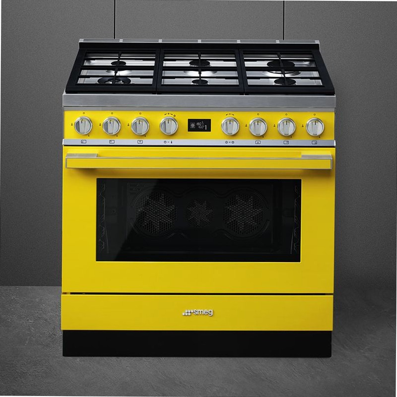 Cucina Smeg Giallo - Piano Cottura Gas 90x60 cm