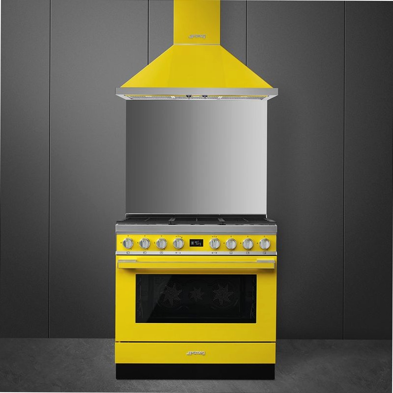 Cucina Smeg Giallo - Piano Cottura Gas 90x60 cm