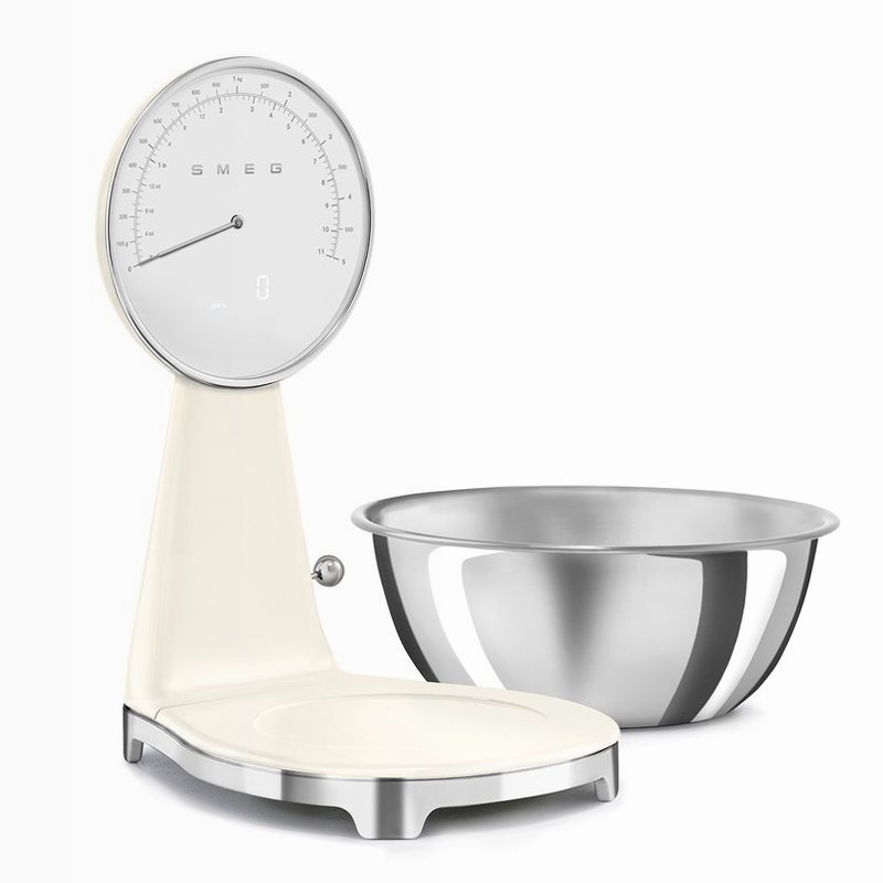 Bilancia da cucina analogica e digitale Panna, Lucido Estetica 50's Style