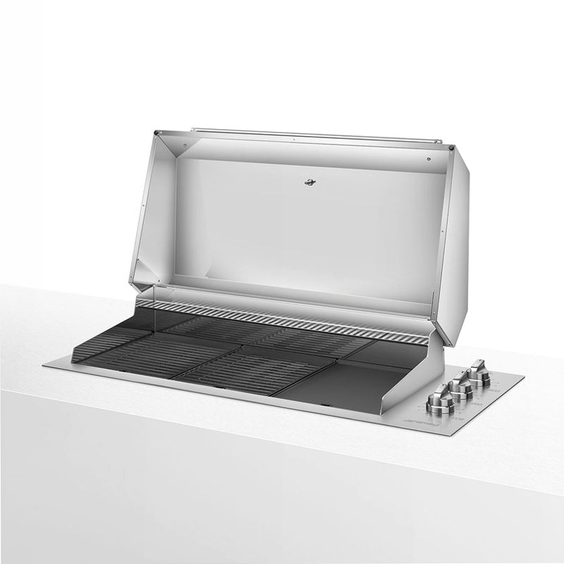 Barbecue elettrico Smeg 120 cm 3 zone Acciaio