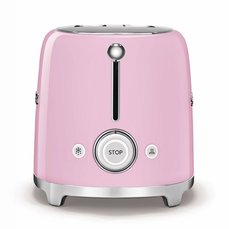 Tostapane Rosa Smeg 2x4 Lucido Estetica Acciaio