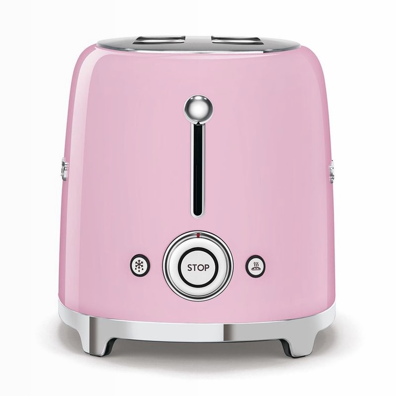 Tostapane Rosa Smeg 2x4 Lucido Estetica Acciaio