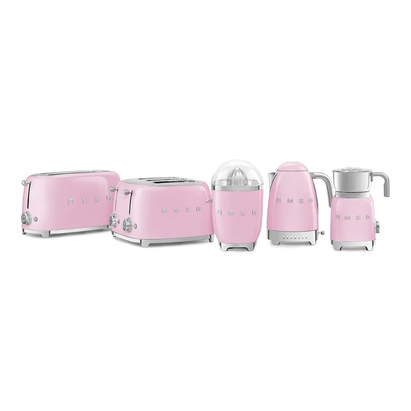 Tostapane Rosa Smeg 2x4 Lucido Estetica Acciaio
