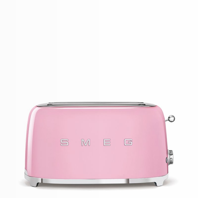Tostapane Rosa Smeg 2x4 Lucido Estetica Acciaio