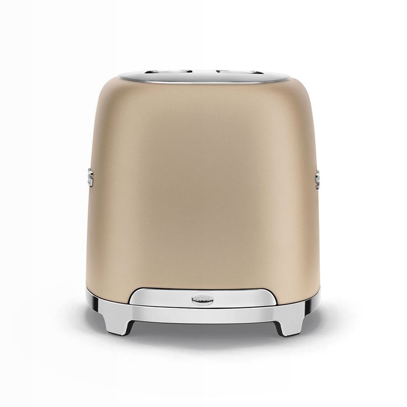 Tostapane Champagne 2 Fette Opaco Estetica 50's Style Acciaio