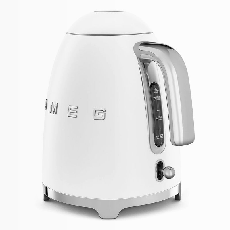 Bollitore elettrico Bianco Estetica 50's Style Grigio
