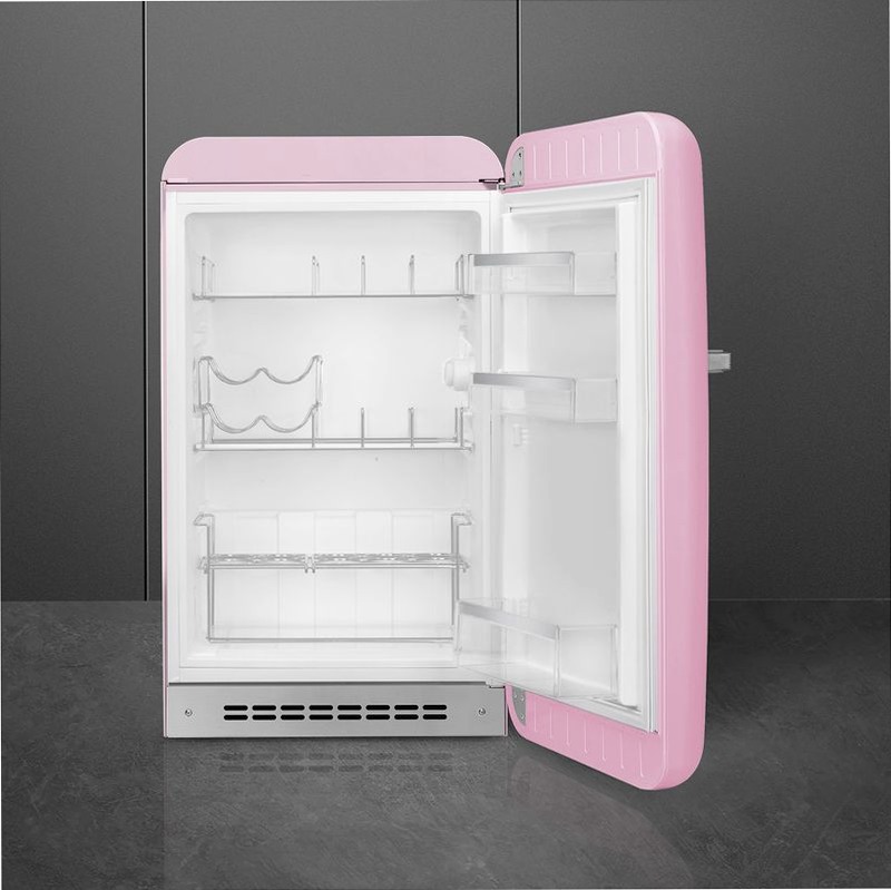 Frigorifero Rosa Monoporta, Stile 50's Oro D Libera