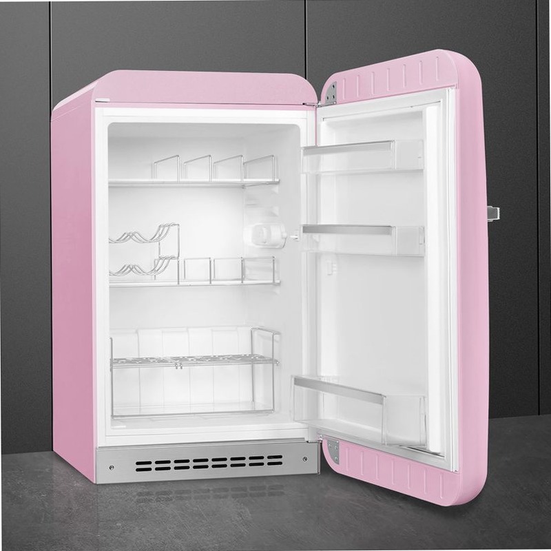 Frigorifero Rosa Monoporta, Stile 50's Oro D Libera
