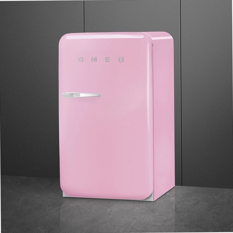 Frigorifero Rosa Monoporta, Stile 50's Oro D Libera