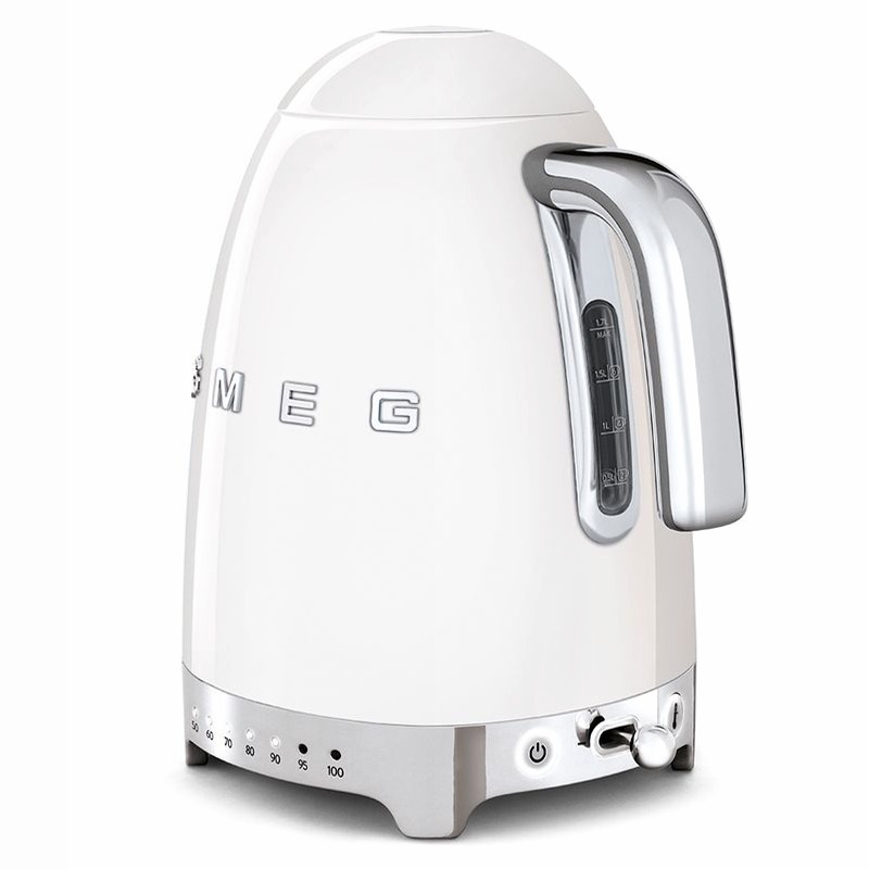 Bollitore Bianco a Temperatura Variabile Estetica 50's Style