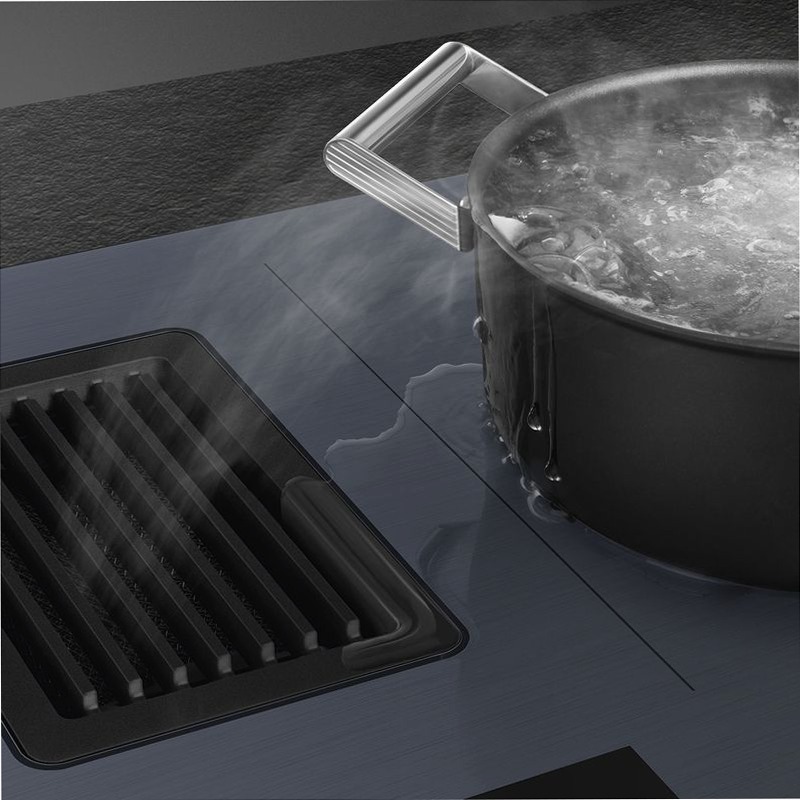 Piano a induzione con cappa integrata 80 cm