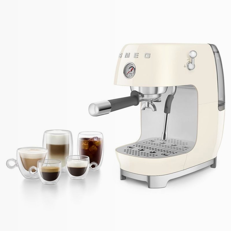 Macchina da caffè espresso manuale Smeg Avorio 1.4lt