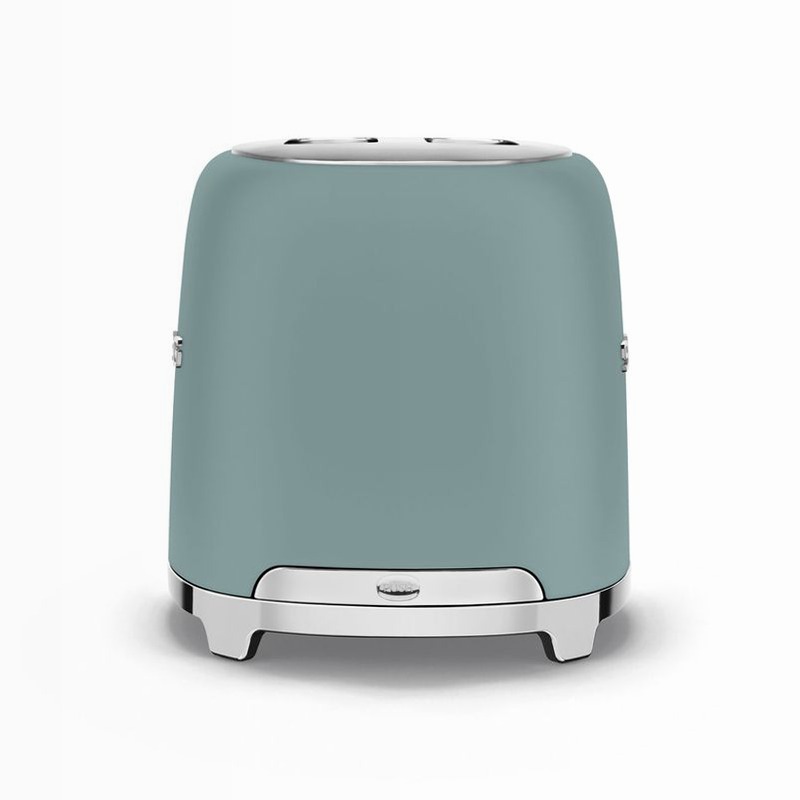 Tostapane Verde Smeraldo 2 Fette Opaco Estetica 50's Style Acciaio