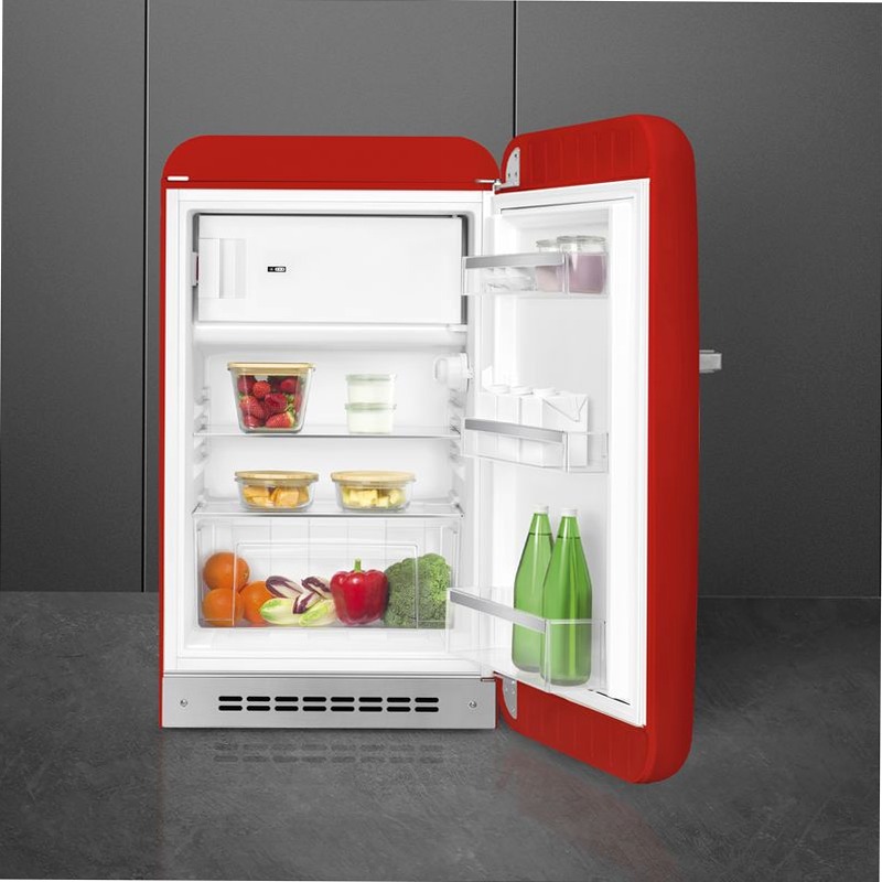 Frigorifero Rosso Monoporta, Libera Installazione 50's Style D