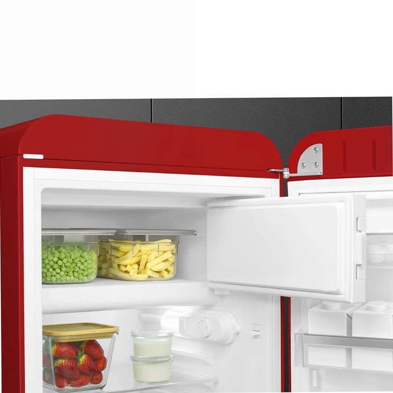Frigorifero Rosso Monoporta, Libera Installazione 50's Style D