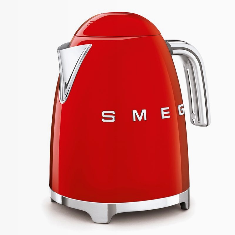 Bollitore elettrico Rosso Estetica 50's Style Grigio