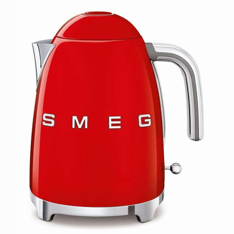 Bollitore elettrico Rosso Estetica 50's Style Grigio