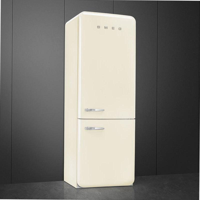 Frigorifero Panna Combinato 50's Style Avorio D Libera
