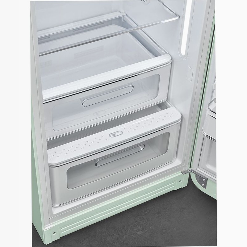 Frigorifero Verde pastello Smeg - Stile 50's Cromo C Libera