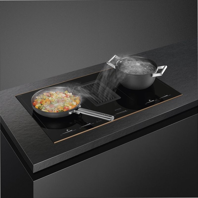 Piano a induzione con cappa integrata 80 cm