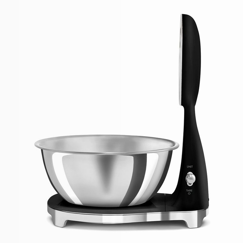 Bilancia da cucina analogica e digitale Nero, Lucido Estetica 50's Style