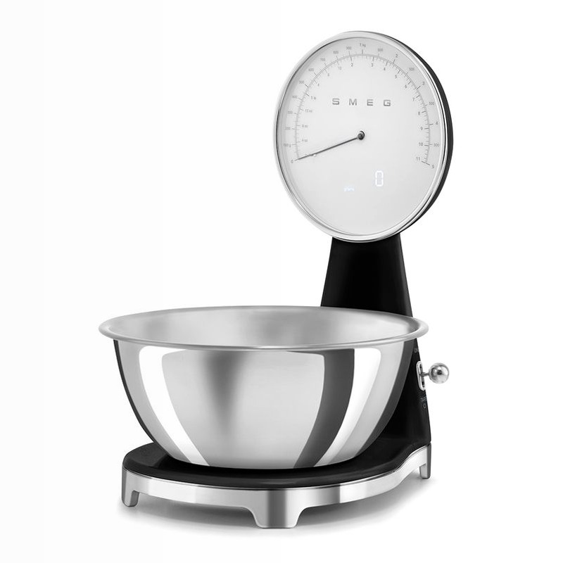Bilancia da cucina analogica e digitale Nero, Lucido Estetica 50's Style